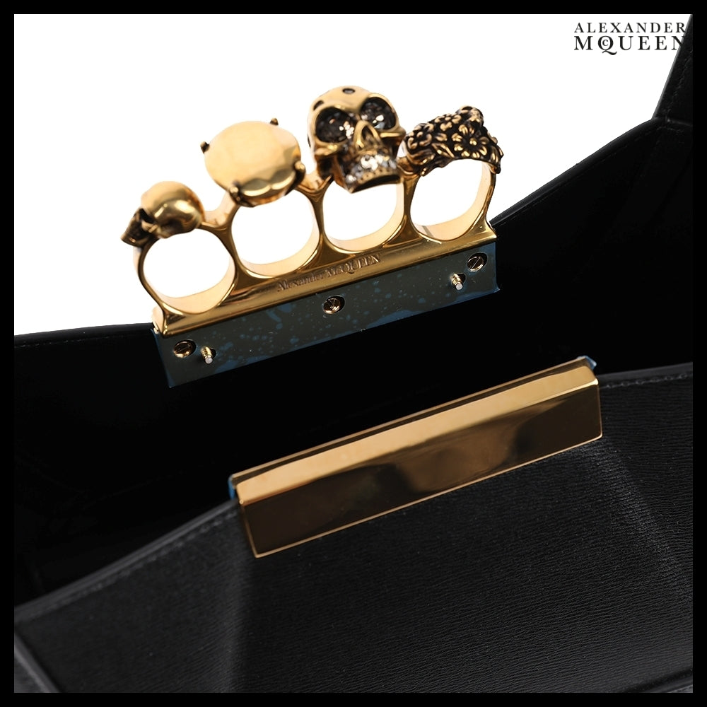 【Alexander Mcqueen】Jeweled Seal Mini Bag Black