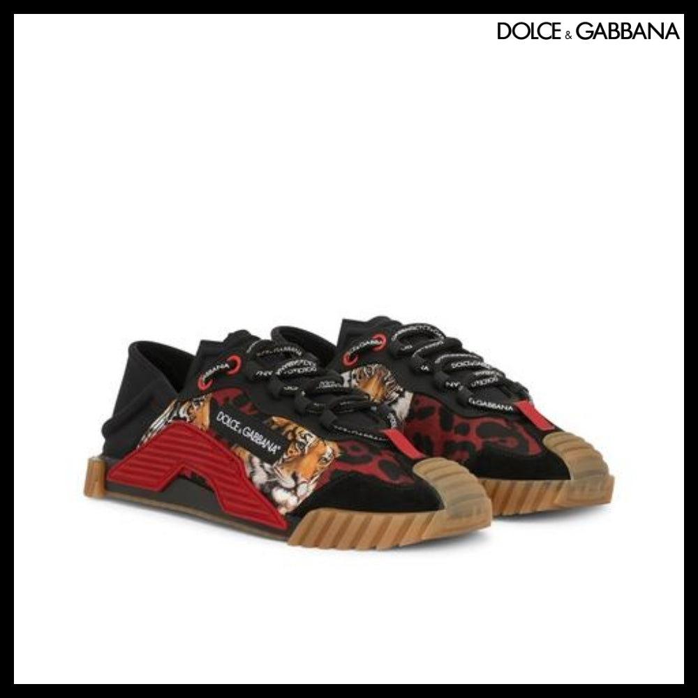 【Dolce & Gabbana】NS1 SNEAKERS WITH TIGER PRINT