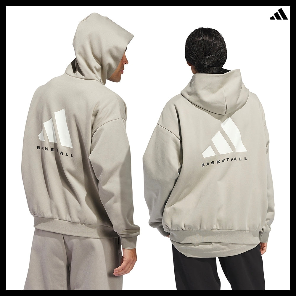 【ADIDAS】 Basketball Fleece Hoodie Putty Beige