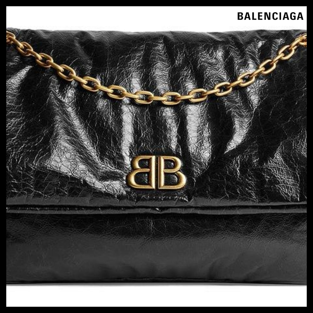 【BALENCIAGA】Monaco L Chain Bag Black
