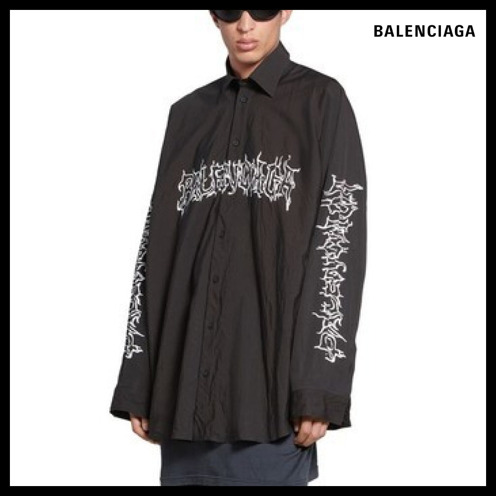 【BALENCIAGA】DIY Metal Outline Engineered Shirt Oversized