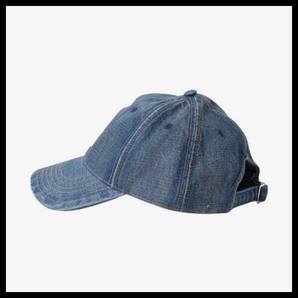 【CELINE】Triomphe Denim Ball Cap Blue Unisex