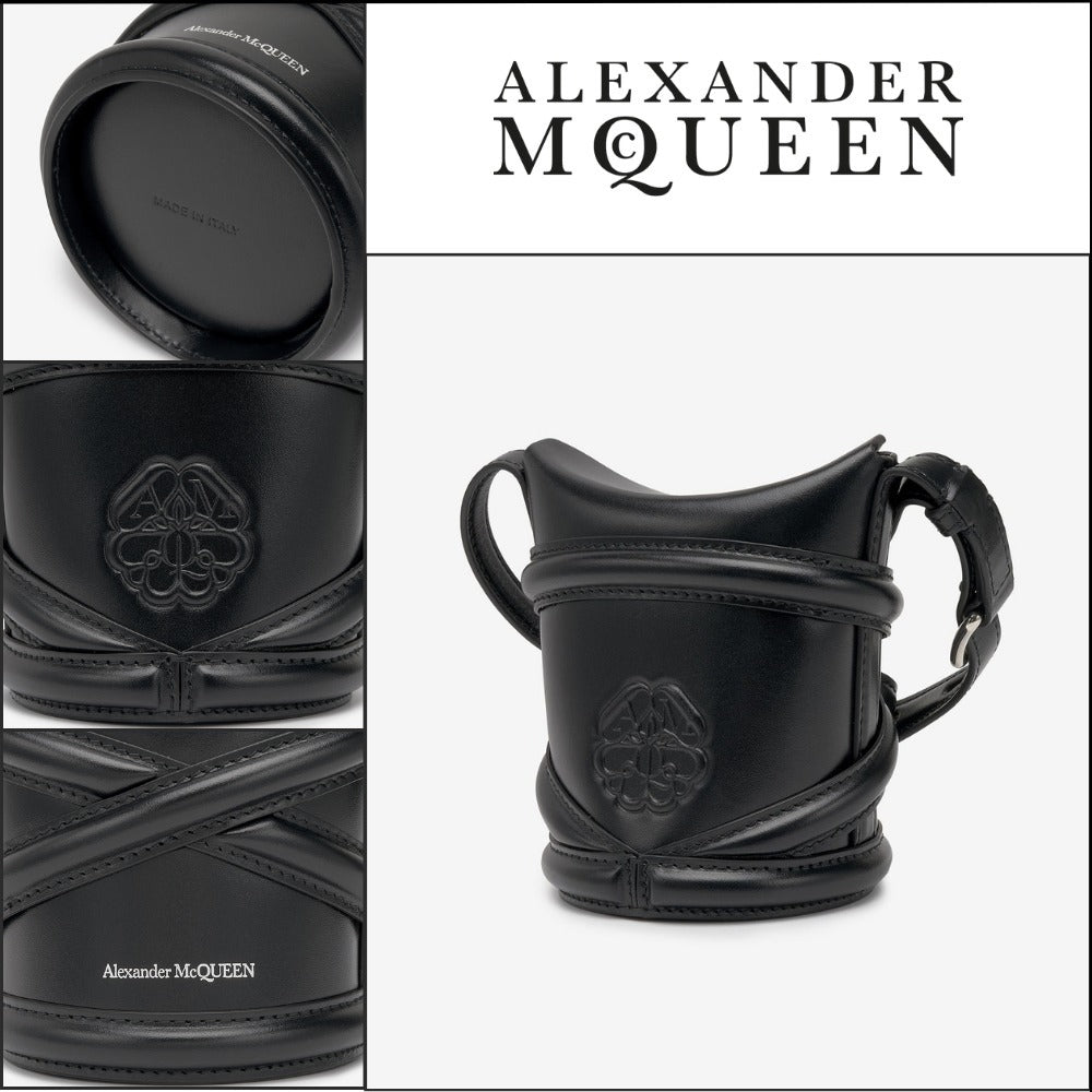 【alexander mcqueen】ミニカーブ ショルダーバッグ ブラック