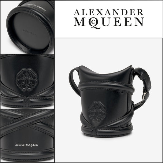 【alexander mcqueen】ミニカーブ ショルダーバッグ ブラック