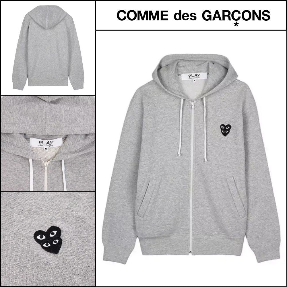 【COMME des GARCONS】FW25 Unisex Black Heart Patch Hood Zip