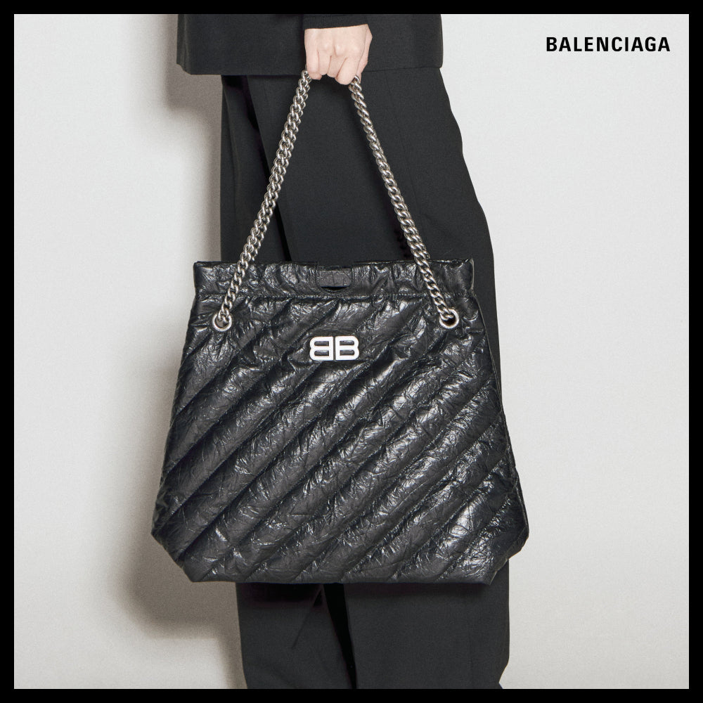 【BALENCIAGA】Crush Medium Tote Bag Quilted