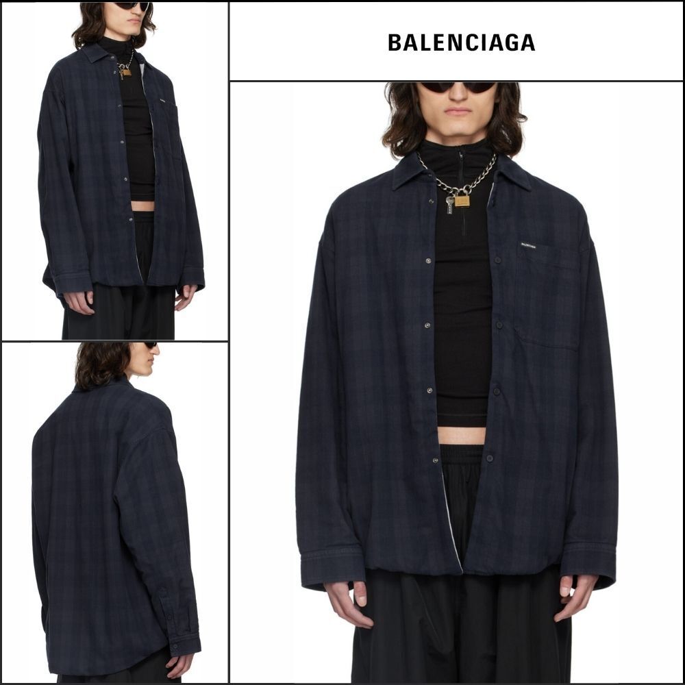 【BALENCIAGA】Lined Shirt Oversized