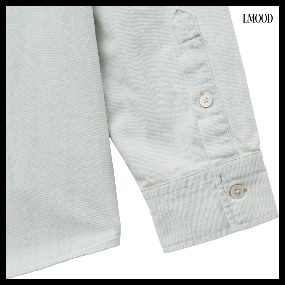 【LMOOD】Burning Denim Cotton Shirt 2 Colors