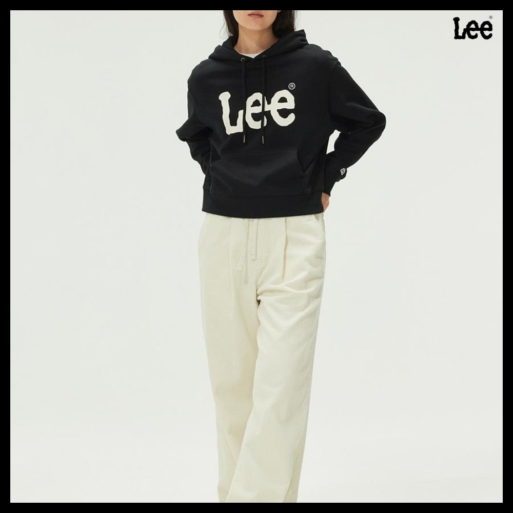 【LEE】アウトレットビッグツイッチロゴフードTシャツブラック