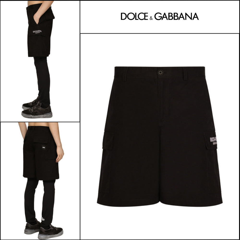 【Dolce&Gabbana】COTTON FAILLE CARGO SHORTS DGVIB3 PATCH