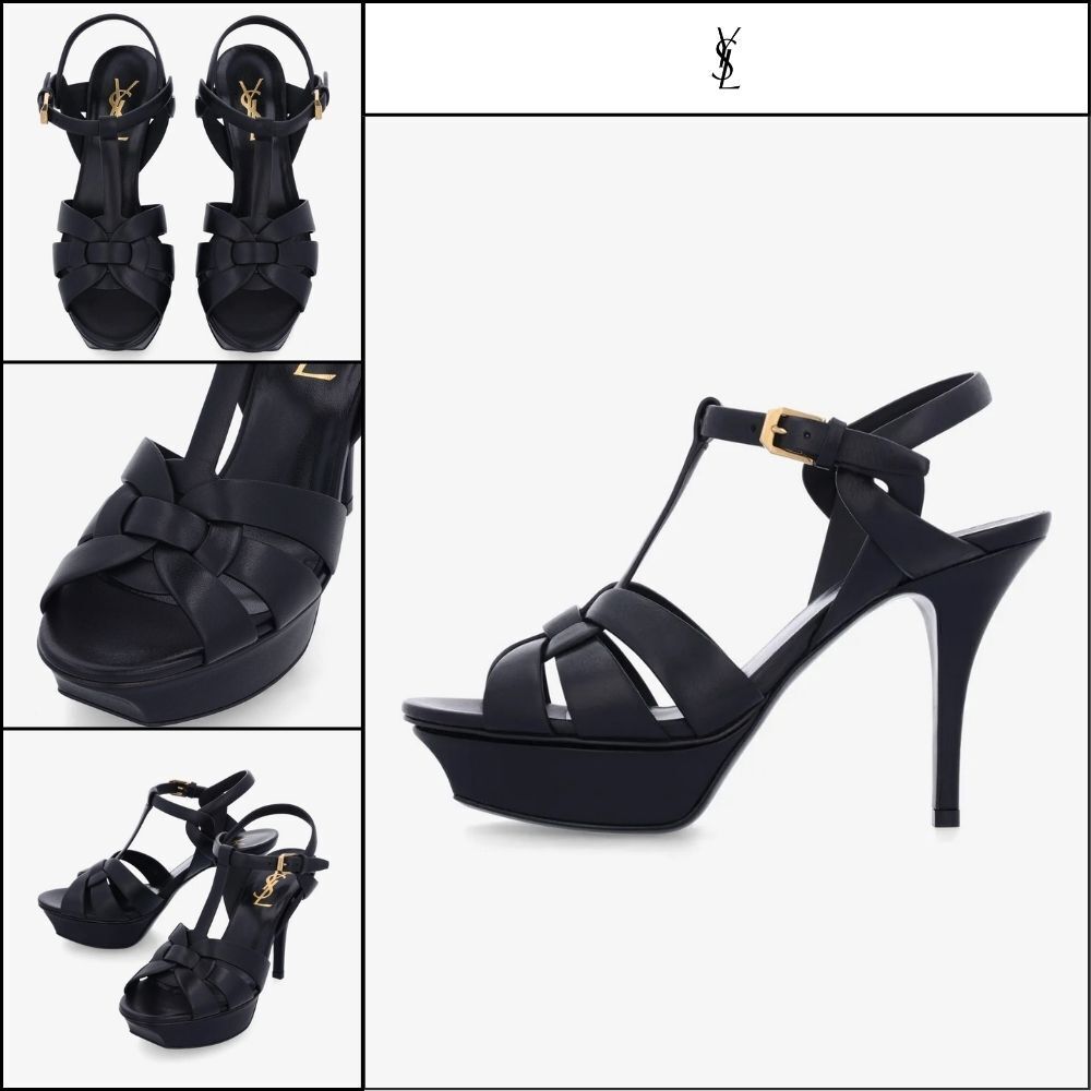【Saint Laurent】Tribute Platform Stiletto Heels Black