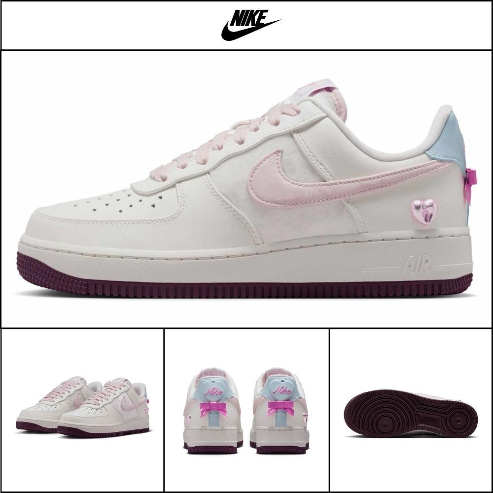 【NIKE】Air Force 1 07 W Light Armory Blue Silt Red