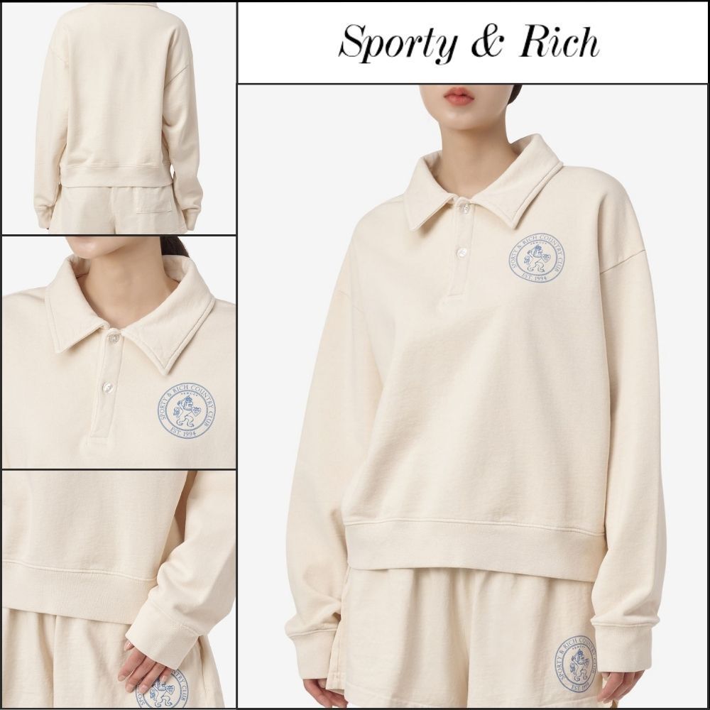【SPORTY & RICH】ライオンクレストポロシャツ