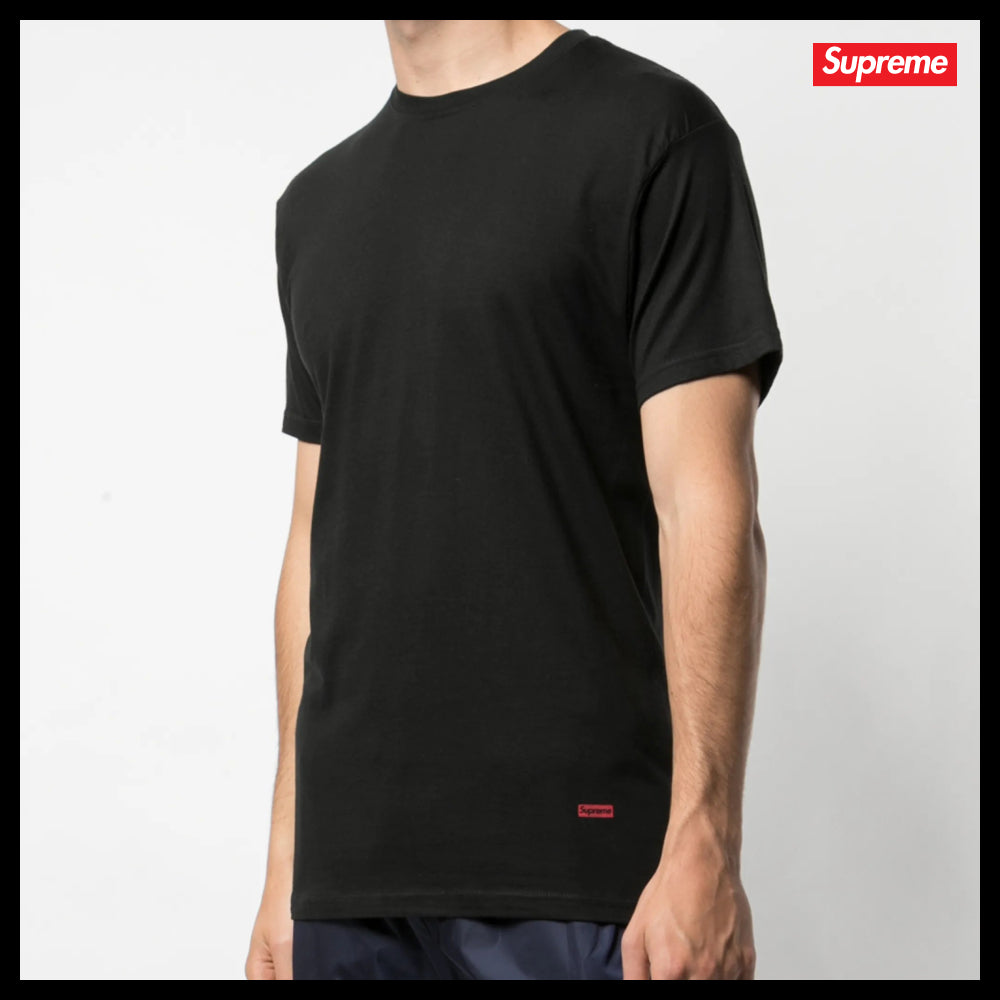 【Supreme】Hanes Tagless T Shirt White Black 3 Pack