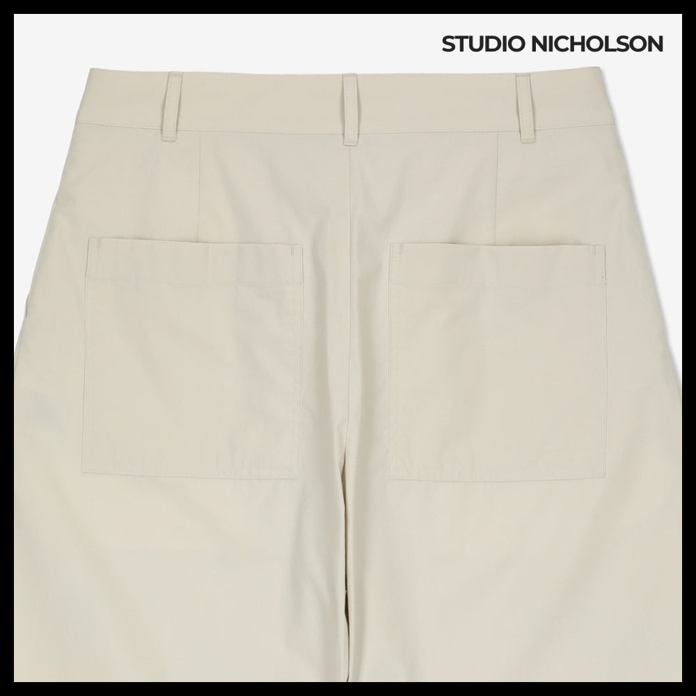 【STUDIO NICHOLSON】ボソン ワイド クロップパンツ ボーン
