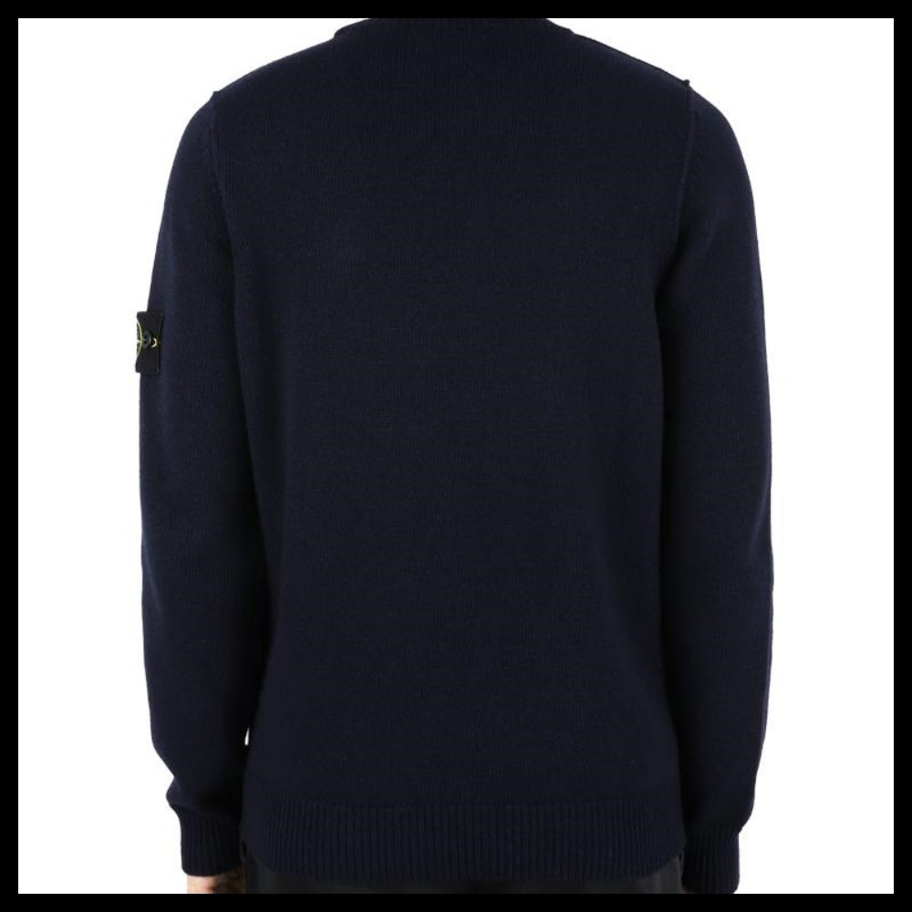 【STONE ISLAND】 Mens Wappen Patch Crewneck Knit Navy