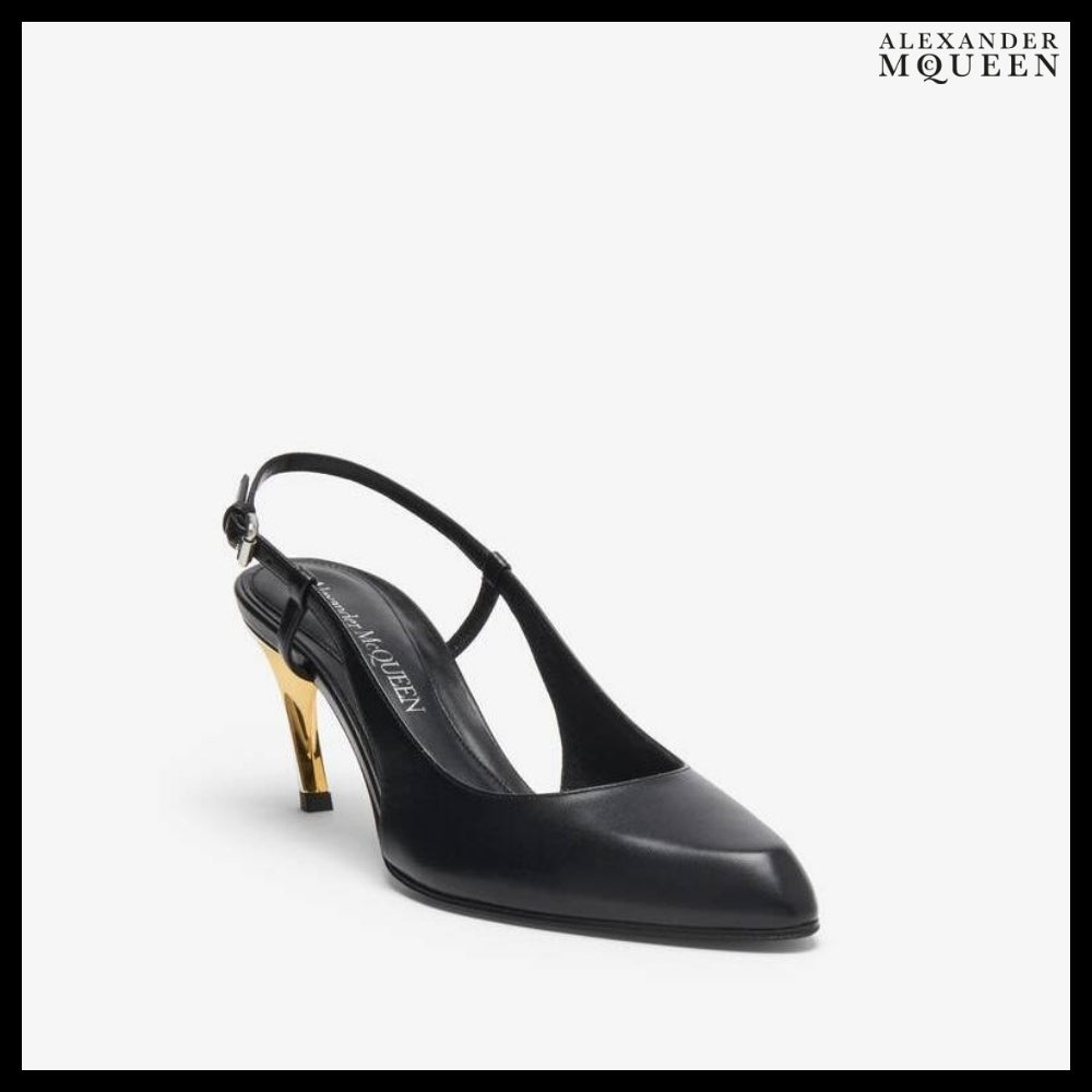 【Alexander Mcqueen】Armadillo Slingback Pump in Black