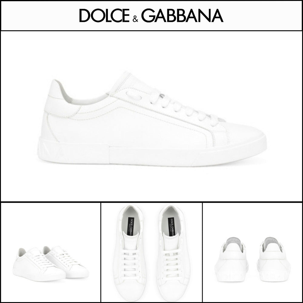 【Dolce & Gabbana】PORTOFINO VINTAGE CALFSKIN SNEAKERS