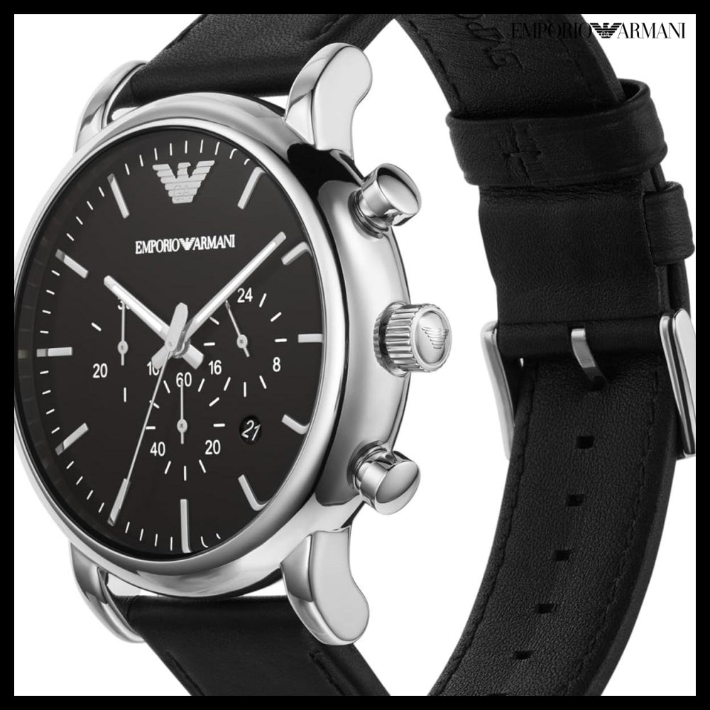 【EMPORIO ARMANI】Classic Chronograph Dial Watch