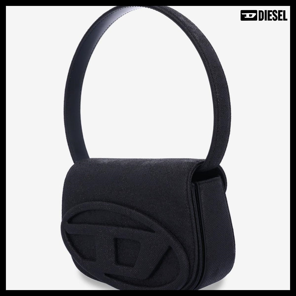 【DIESEL】1DR Fabric Shoulder Bag - Black