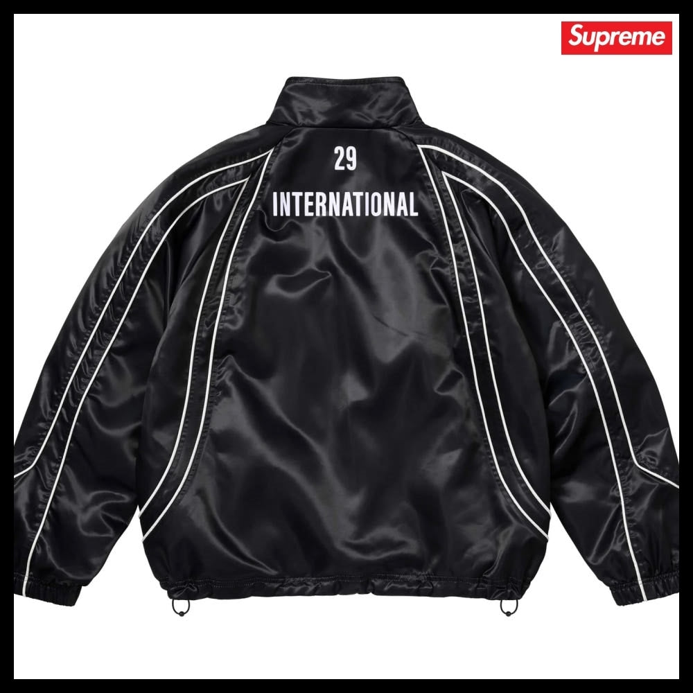 【Supreme】Satin Piping Pullover Black 25SS
