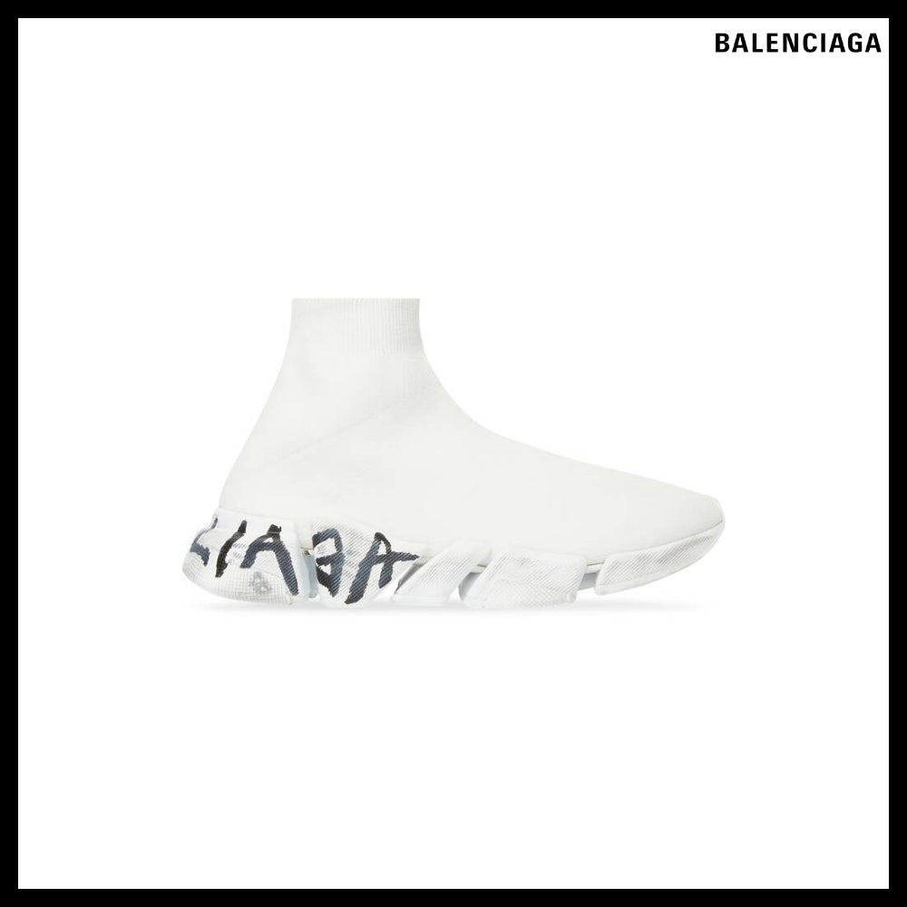 【BALENCIAGA】Speed 2.0 Graffiti Recycled Knit Sneaker