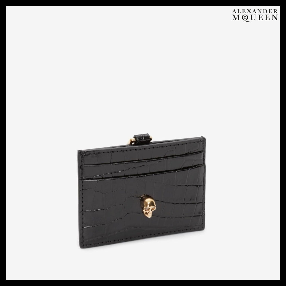 【Alexander Mcqueen】Skull Card Holder Black