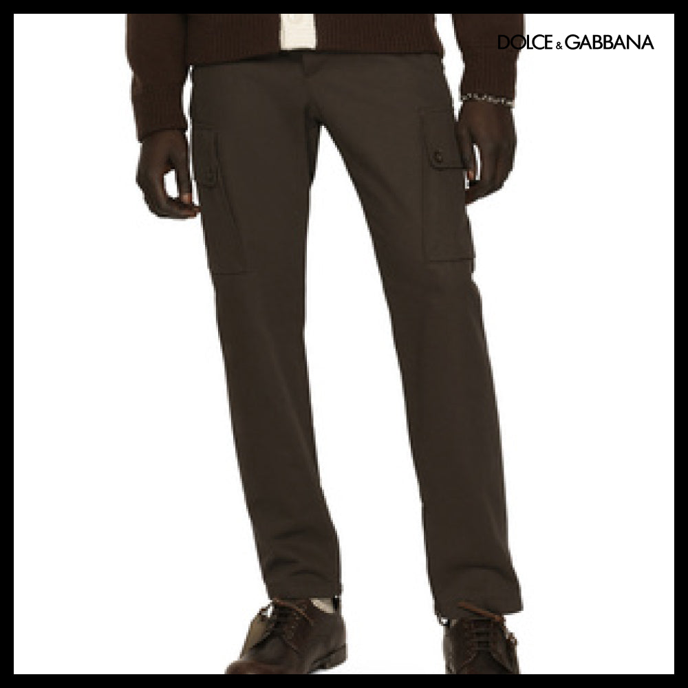 【Dolce & Gabbana】COTTON TWILL CARGO BIKER PANTS