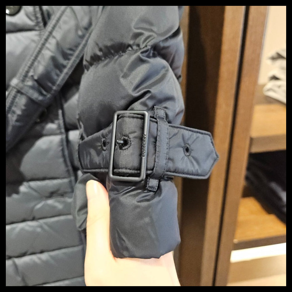 【BURBERRY】Women’s WITLEY belted down padded coat black