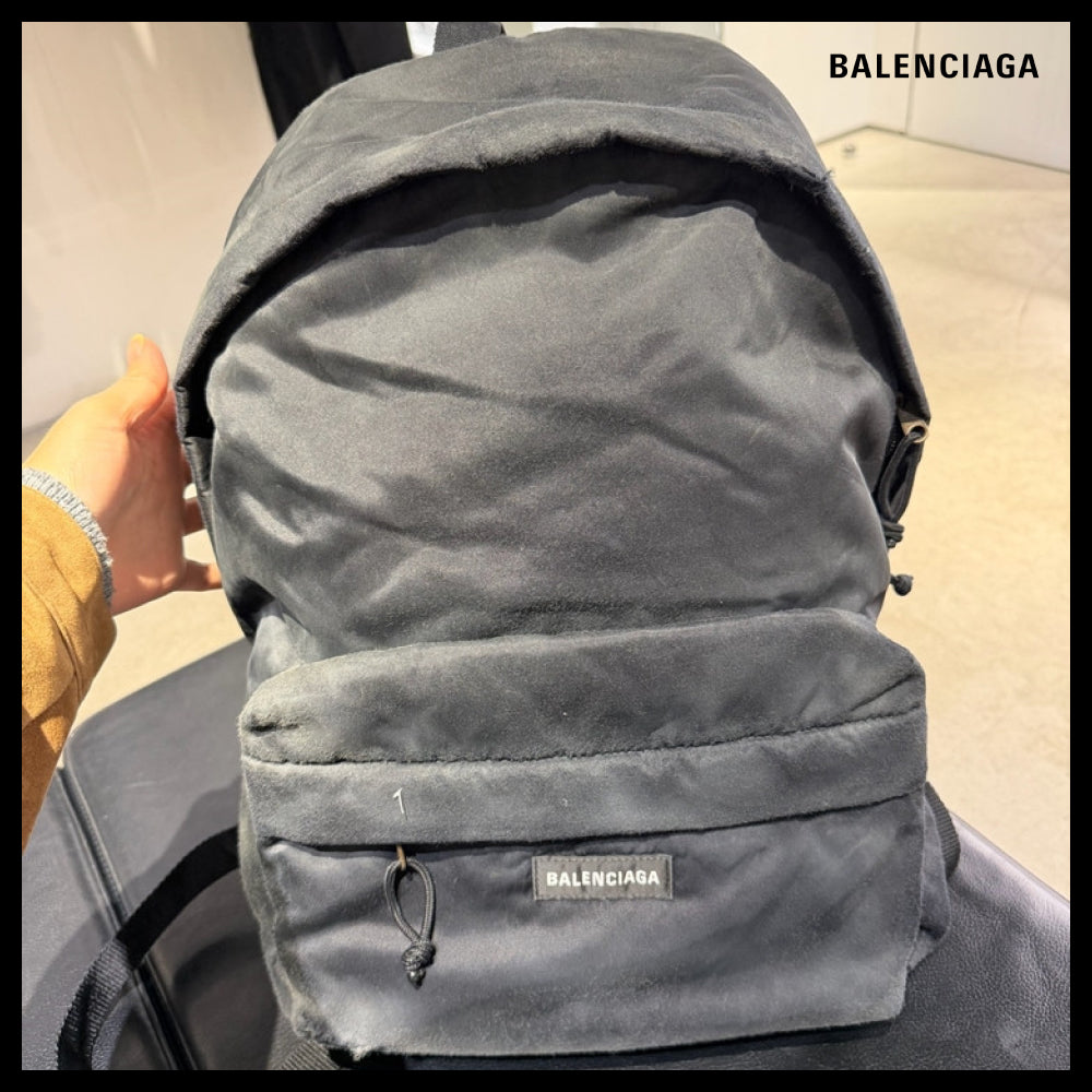 【BALENCIAGA】Explorer Logo Nylon Backpack Black