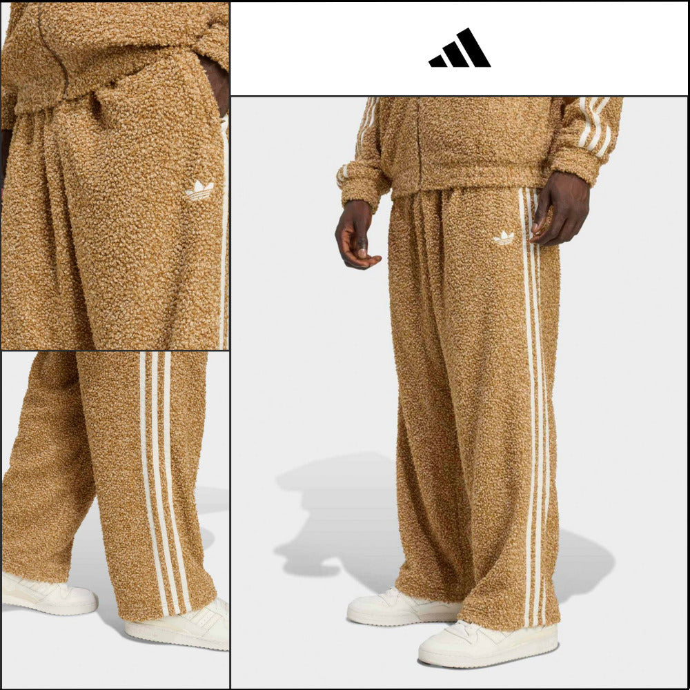 【ADIDAS】Boucle Firebird Brown White Track Pants