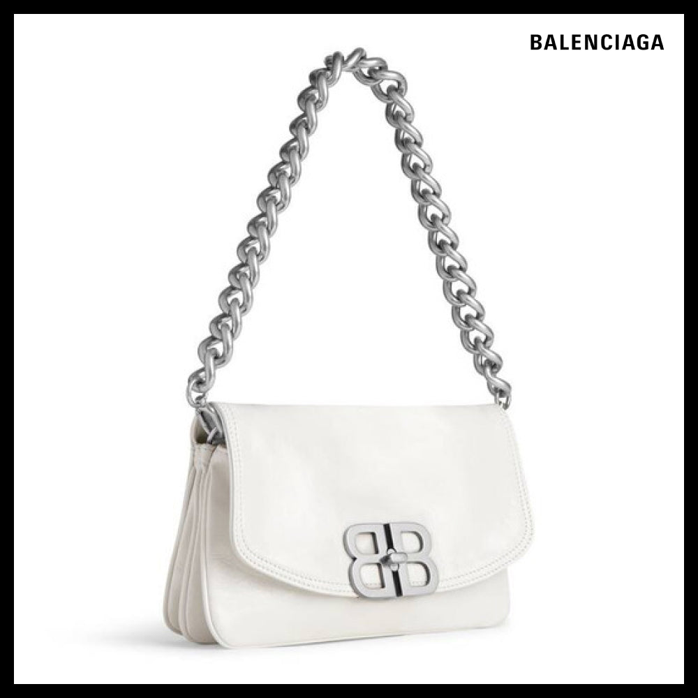 【BALENCIAGA】BB Soft Small Flap Bag Optic White