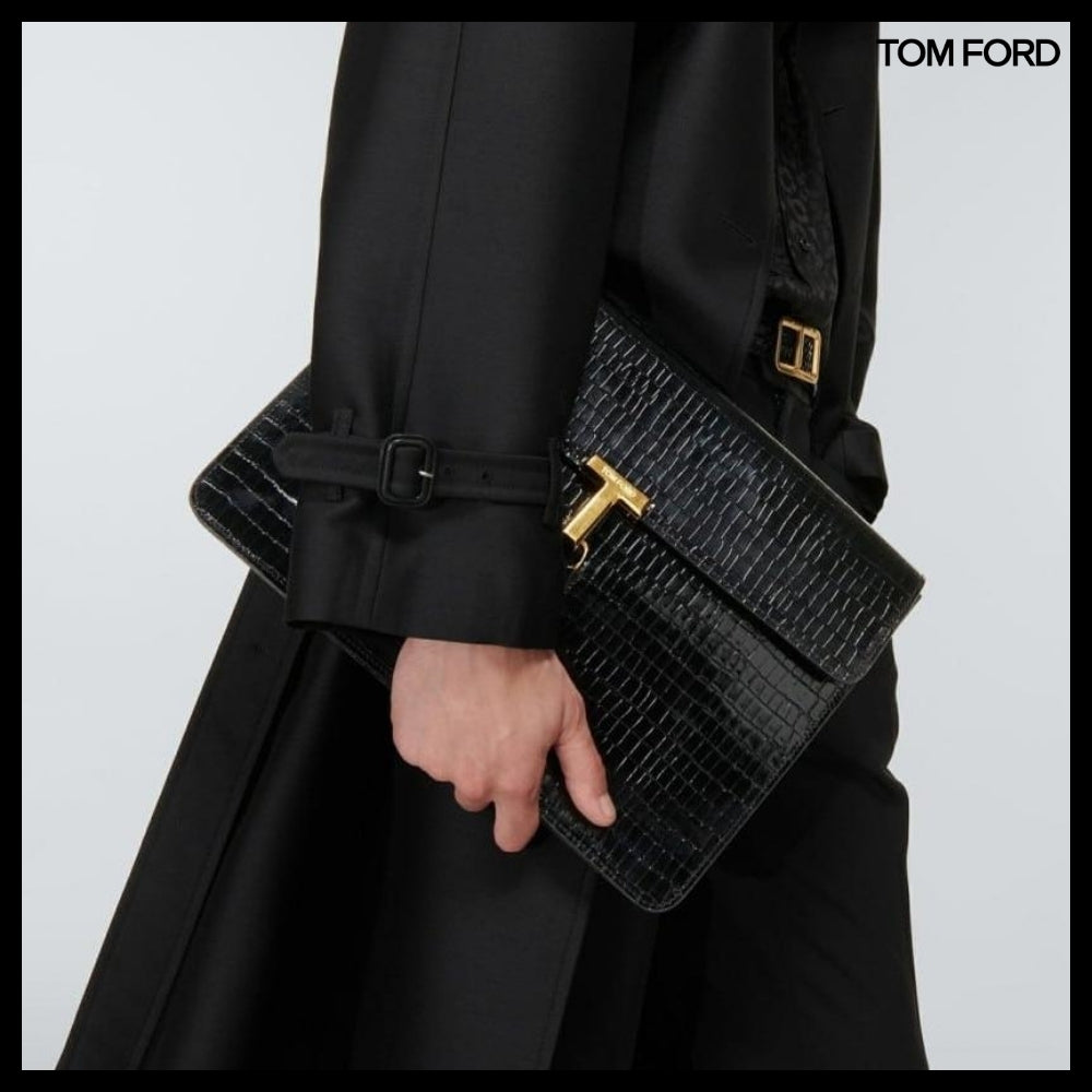【TOM FORD】CROCO EMBOSSED LEATHER PORTFOLIO