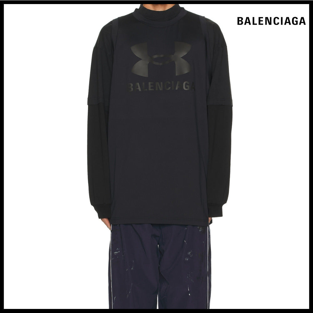 【BALENCIAGA】Under Armour Triple Layered T-Shirt Black