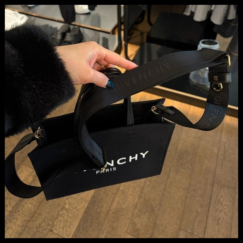 【GIVENCHY】Canvas Small Tote Bag Black