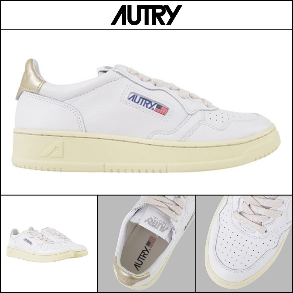 【Autry】AULW LL06 Medalist Women's Sneakers Gold Tab