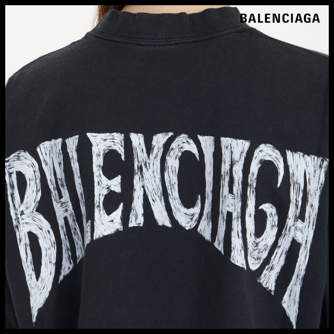 【BALENCIAGA】Hand-Drawn T-Shirt Medium Fit