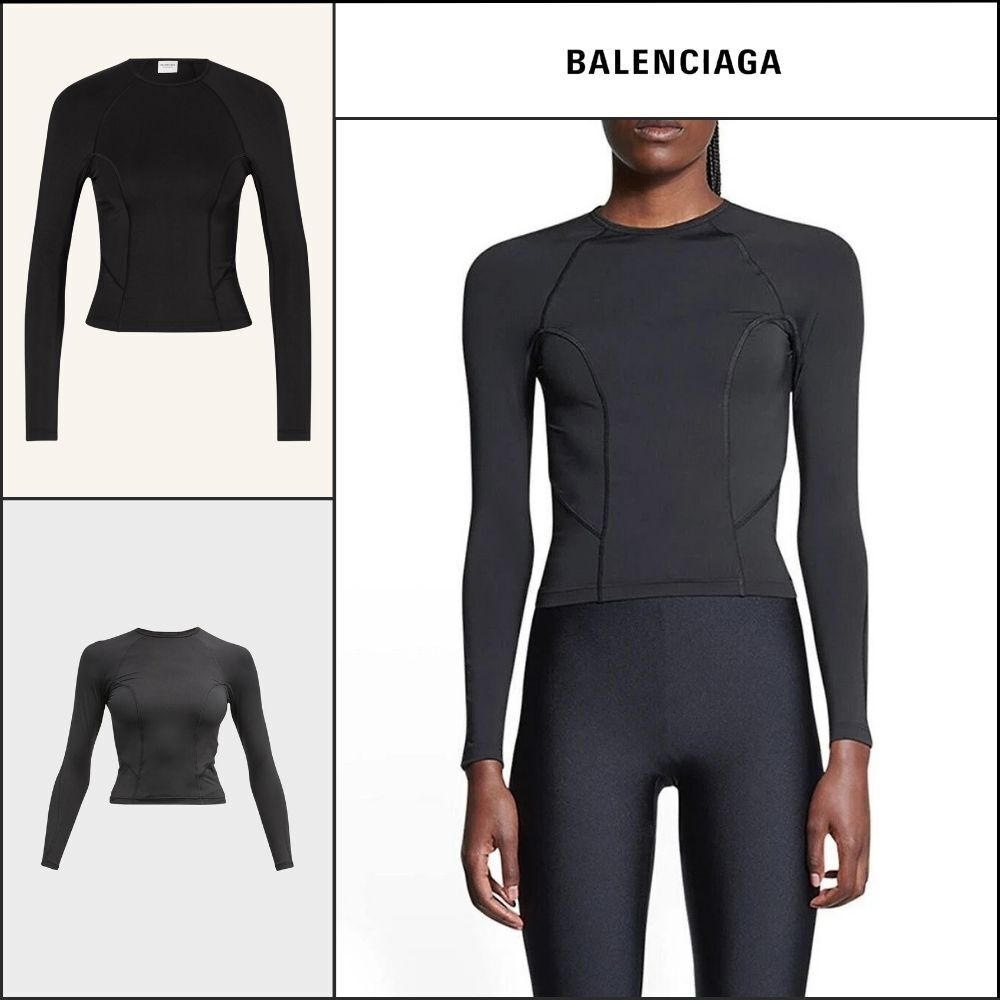 【BALENCIAGA】3B Sports Icon Fitted Long Sleeve T-Shirt