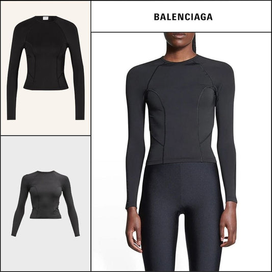 【BALENCIAGA】3B Sports Icon Fitted Long Sleeve T-Shirt