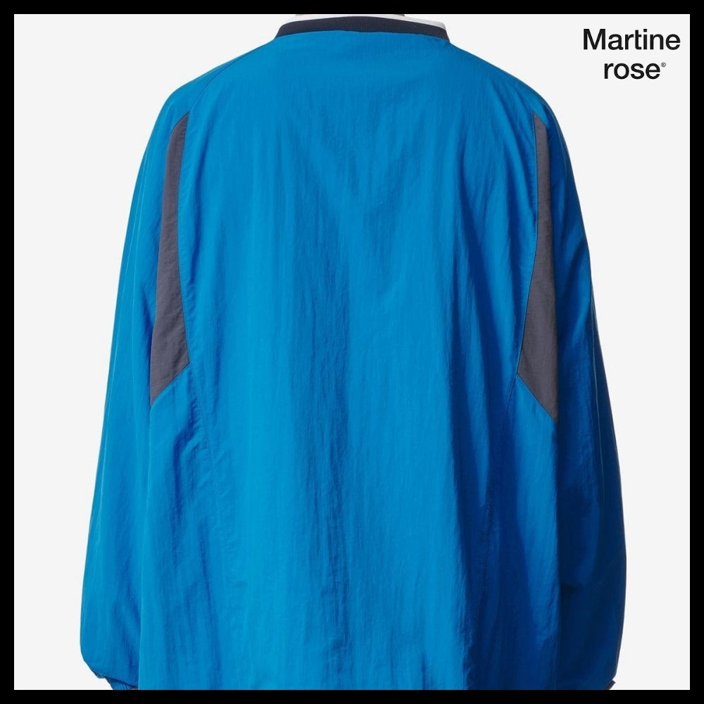 【MARTINE ROSE】LOGO PRINT SWEATSHIRT - BRIGHT BLUE:NAVY
