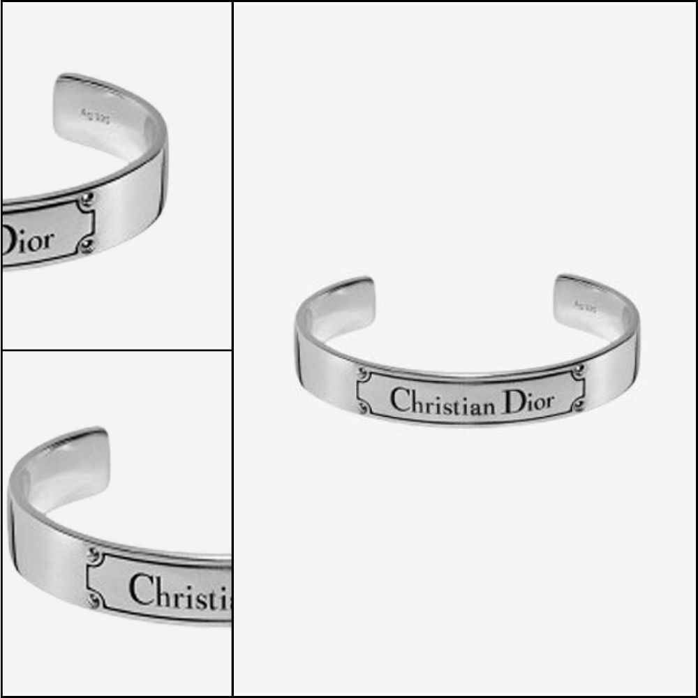 【DIOR】Couture Bangle Bracelet Silver Unisex