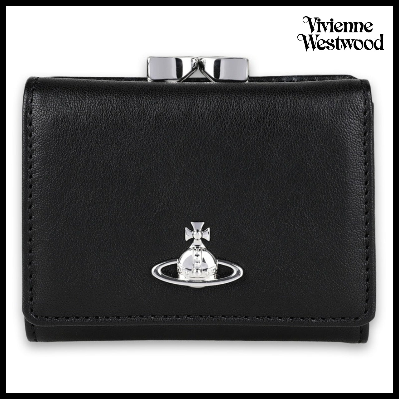 【Vivienne Westwood】Prime Small Coin Pocket Wallet Black