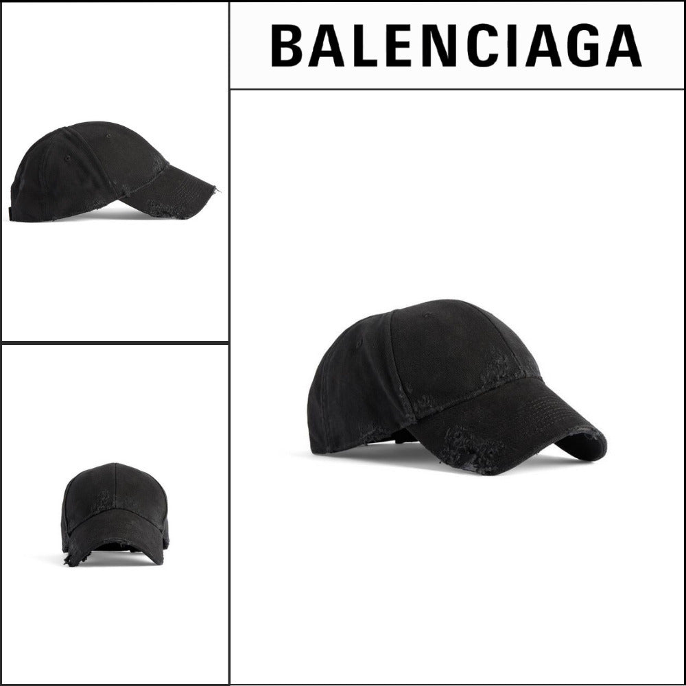 【BALENCIAGA】Stencil Type Cap Black Grey