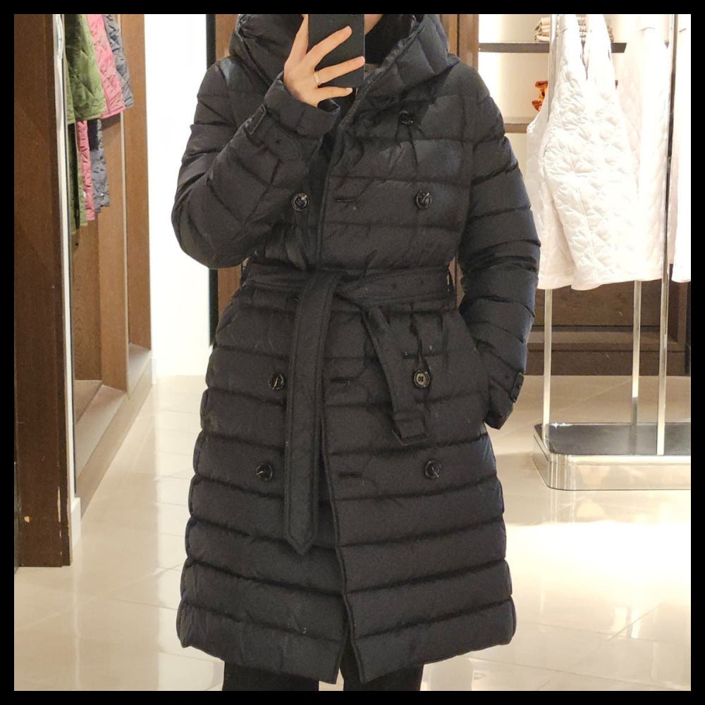 【BURBERRY】Women’s WITLEY belted down padded coat black