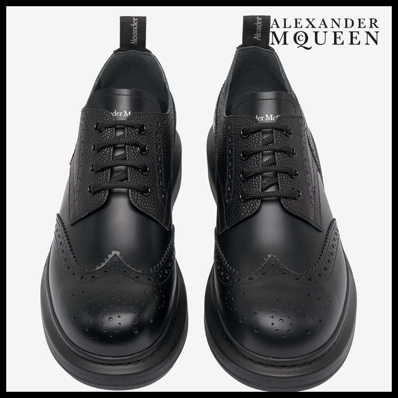 【Alexander Mcqueen】Men’s Hybrid Lace-Up Ribbon Tab