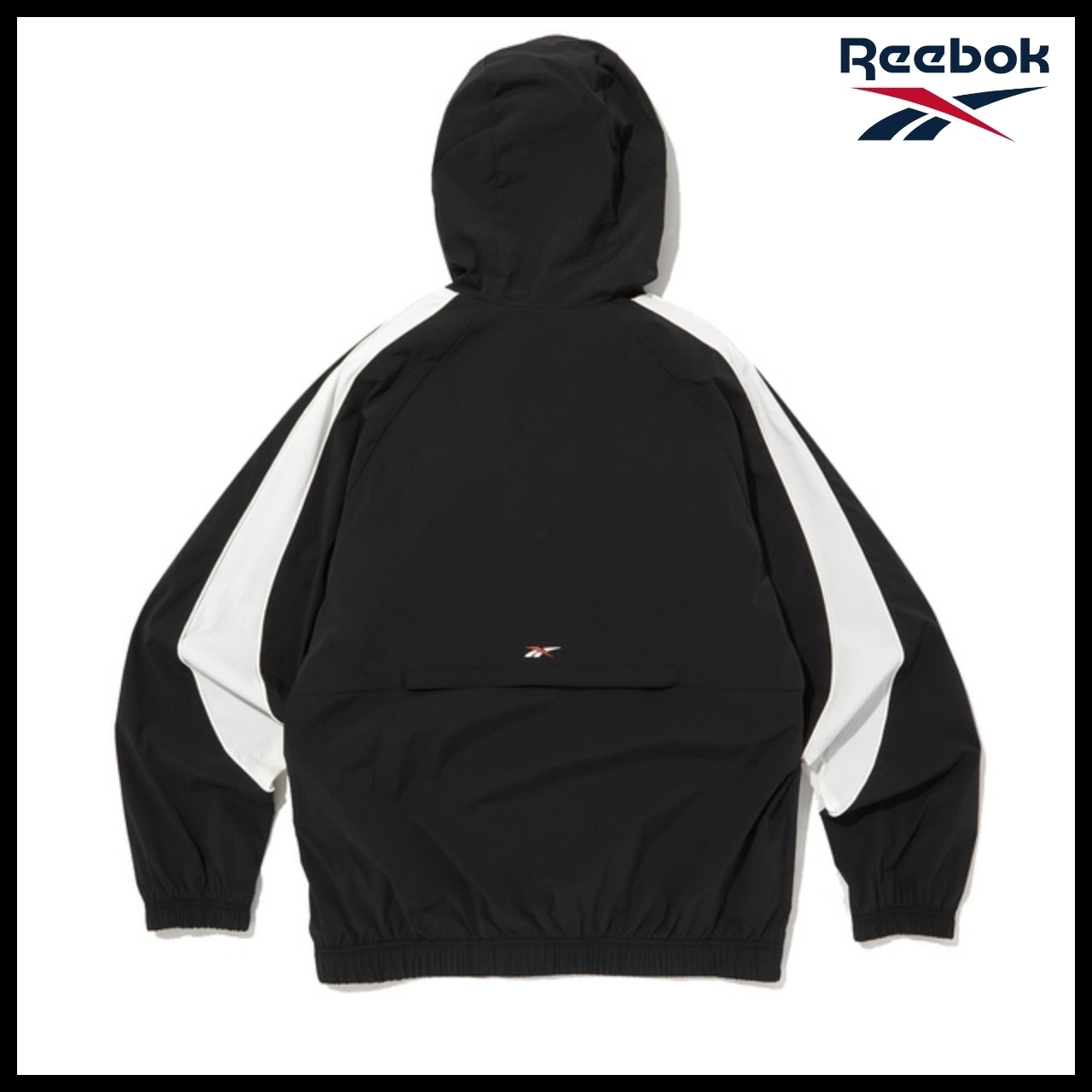 【Reebok】Stretch Hooded Windbreaker Jacket Black