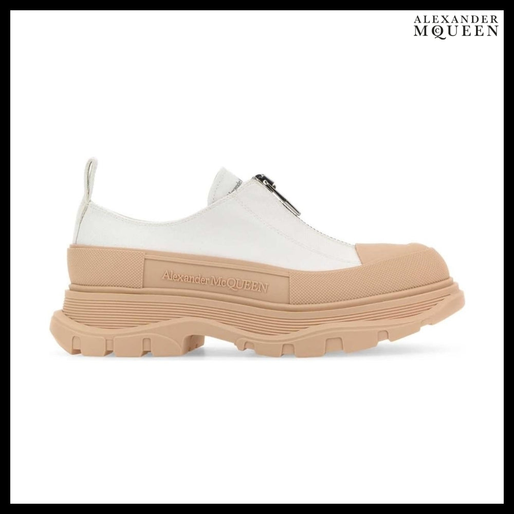 【Alexander Mcqueen】Two-Tone Canvas Tread Slick Sneakers