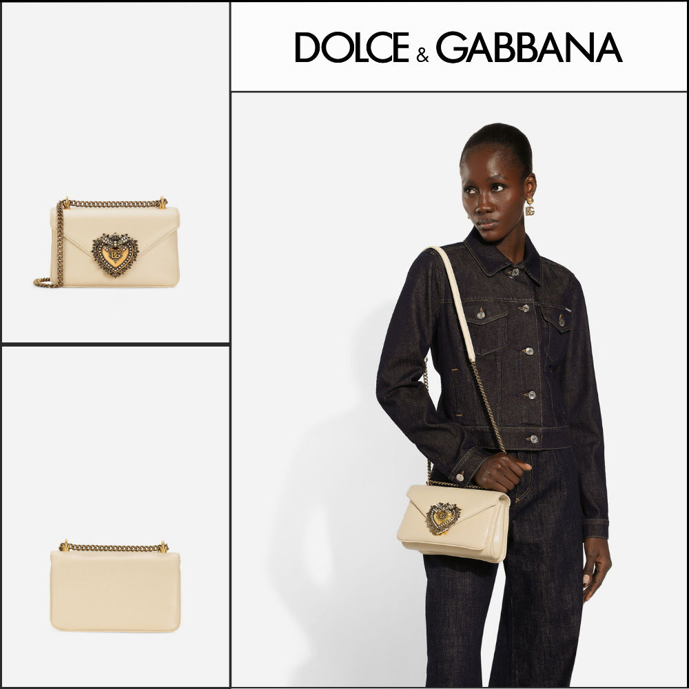 【Dolce & Gabbana】Devotion Shoulder Bag Burro