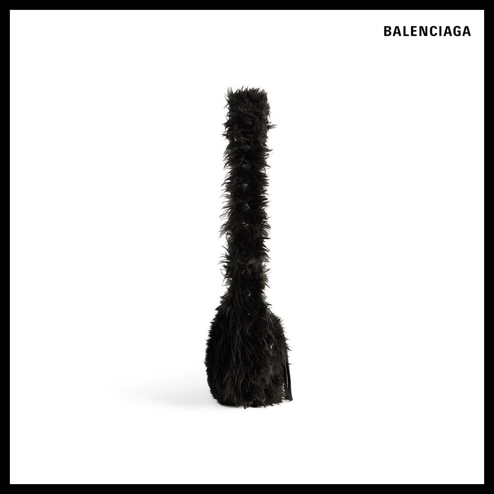 【BALENCIAGA】Le Cagole XS Shoulder Bag Fake Fur in Black