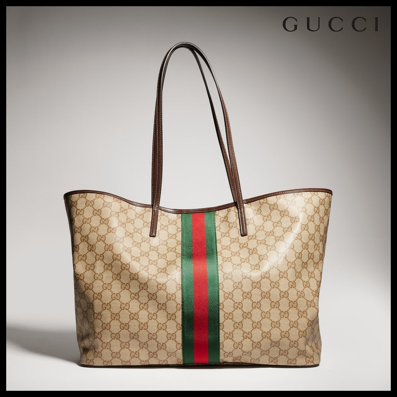 【GUCCI】Web Large Tote Bag